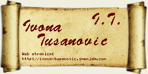 Ivona Tušanović vizit kartica